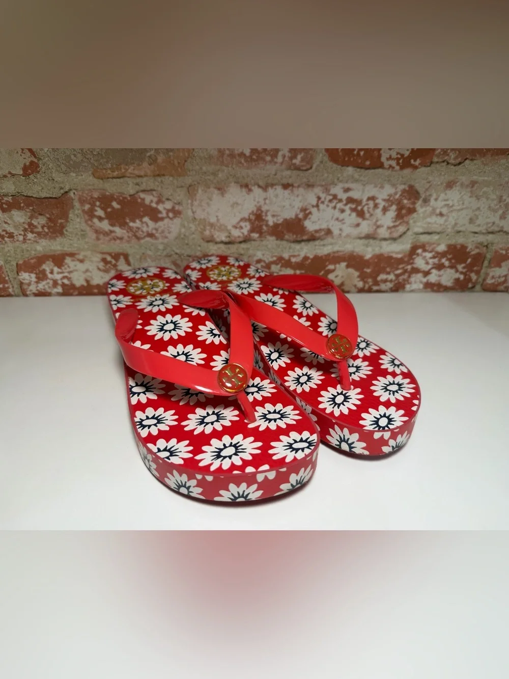 Tory Burch Nantucket Daisy Platform Thong Sandals